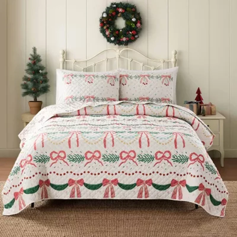 Avanti Bows And Branches Quilt Set Reversible Quilt