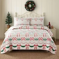 Avanti Bows And Branches Quilt Set Reversible Quilt