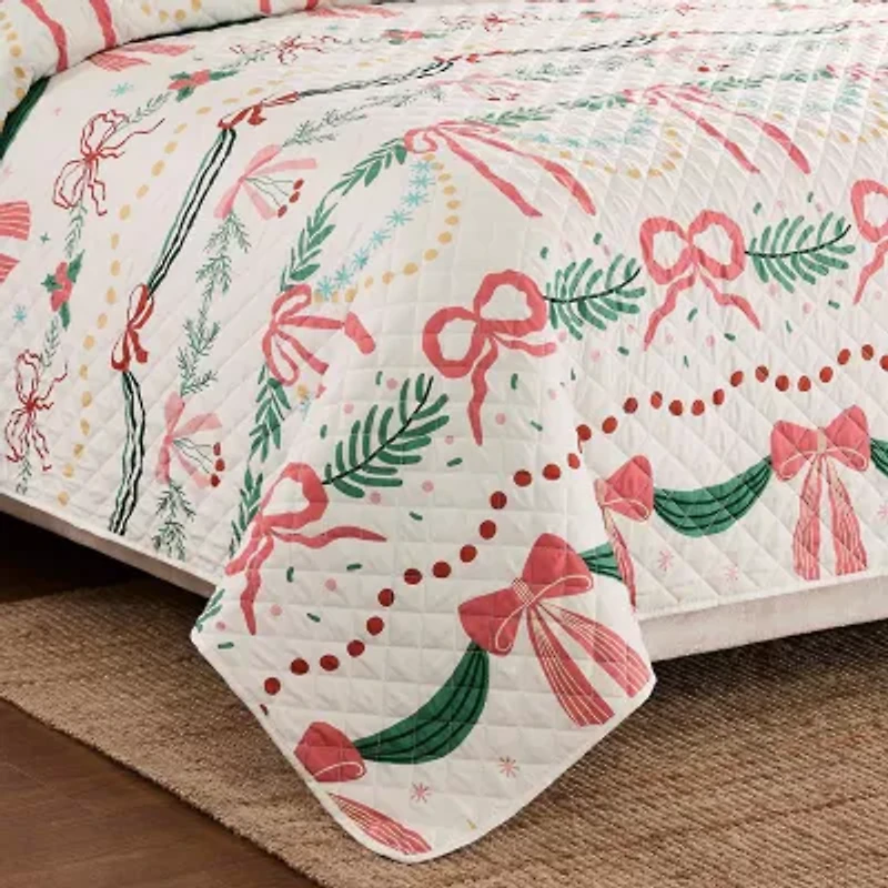 Avanti Bows And Branches Quilt Set Reversible Quilt