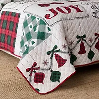 Avanti Patchworl Plaid Reversible Quilt Set