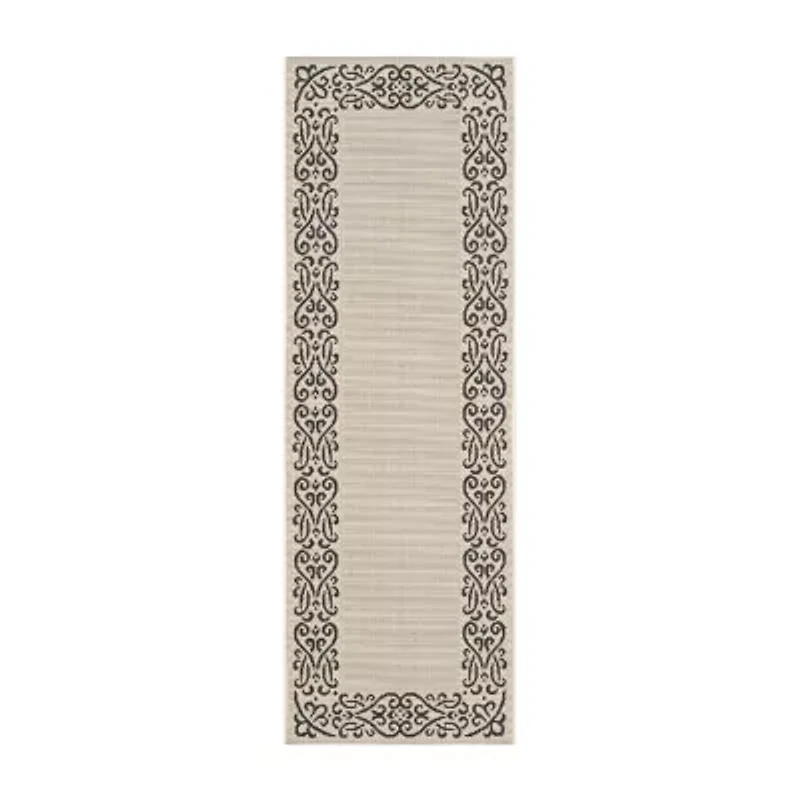 Safavieh Courtyard Collection Dara Oriental Indoor/Outdoor Runner Rug