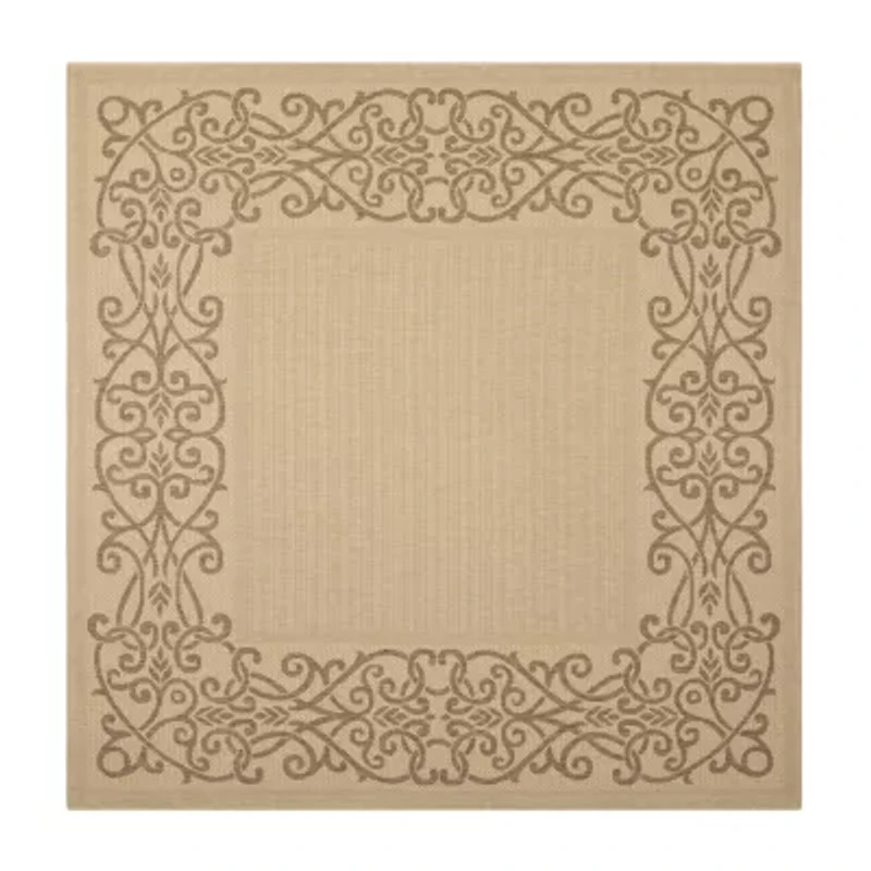 Safavieh Courtyard Collection Dara Oriental Indoor/Outdoor Square Area Rug