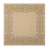 Safavieh Courtyard Collection Dara Oriental Indoor/Outdoor Square Area Rug