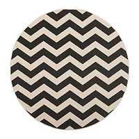 Safavieh Courtyard Collection Kalisha Geometric Indoor/Outdoor Round Area Rug