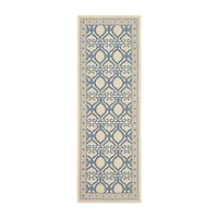 Safavieh Courtyard Collection Desi Geometric Indoor/Outdoor Runner Rug