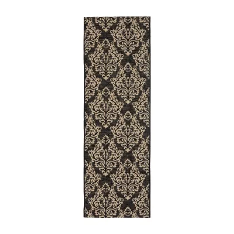 Safavieh Courtyard Collection Domhnall Floral Indoor/Outdoor Runner Rug