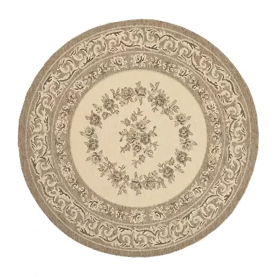 Safavieh Courtyard Collection Dorothea Oriental Indoor/Outdoor Round Area Rug
