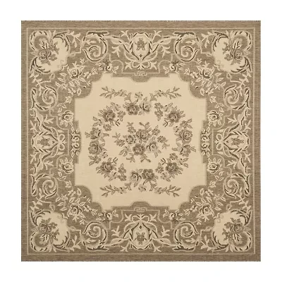 Safavieh Courtyard Collection Dorothea Oriental Indoor/Outdoor Square Area Rug