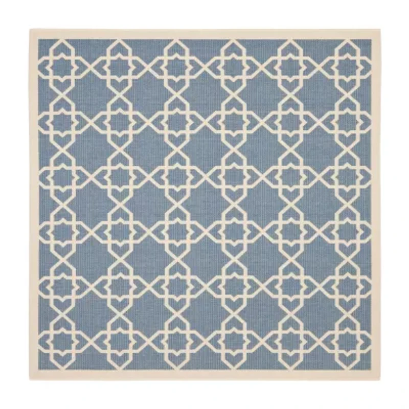 Safavieh Courtyard Collection Nicol Geometric Indoor/Outdoor Square Area Rug