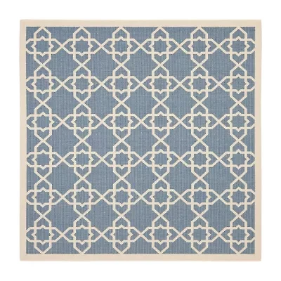 Safavieh Courtyard Collection Nicol Geometric Indoor/Outdoor Square Area Rug