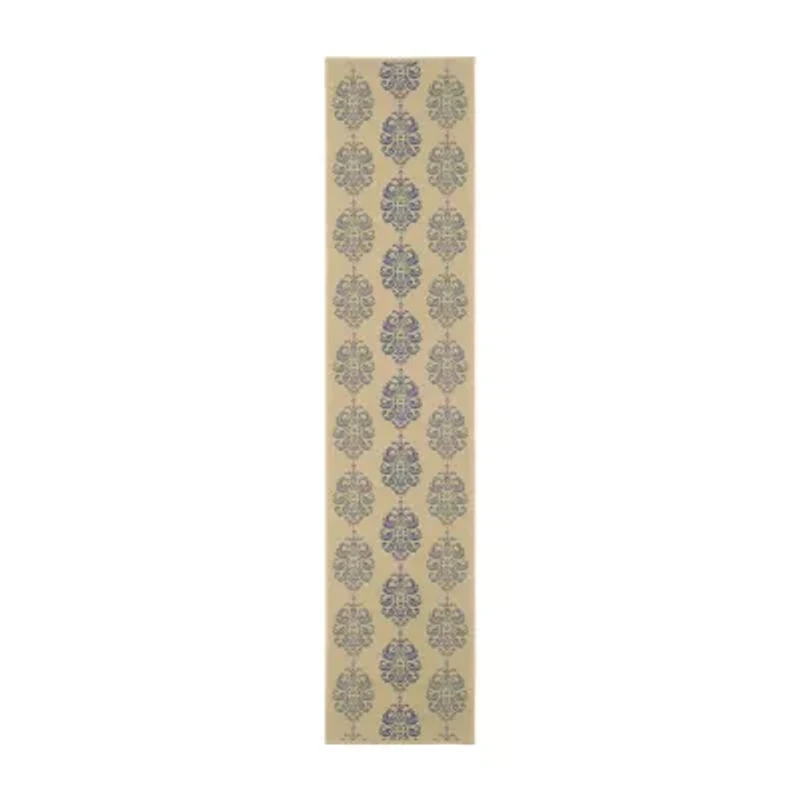 Safavieh Courtyard Collection Ray Floral Indoor/Outdoor Runner Rug