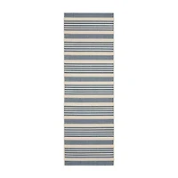 Safavieh Courtyard Collection Santos Stripe Indoor/Outdoor Runner Rug
