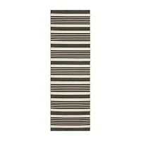 Safavieh Courtyard Collection Santos Stripe Indoor/Outdoor Runner Rug