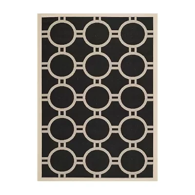 Safavieh Courtyard Collection Shag Geometric Indoor/Outdoor Area Rug