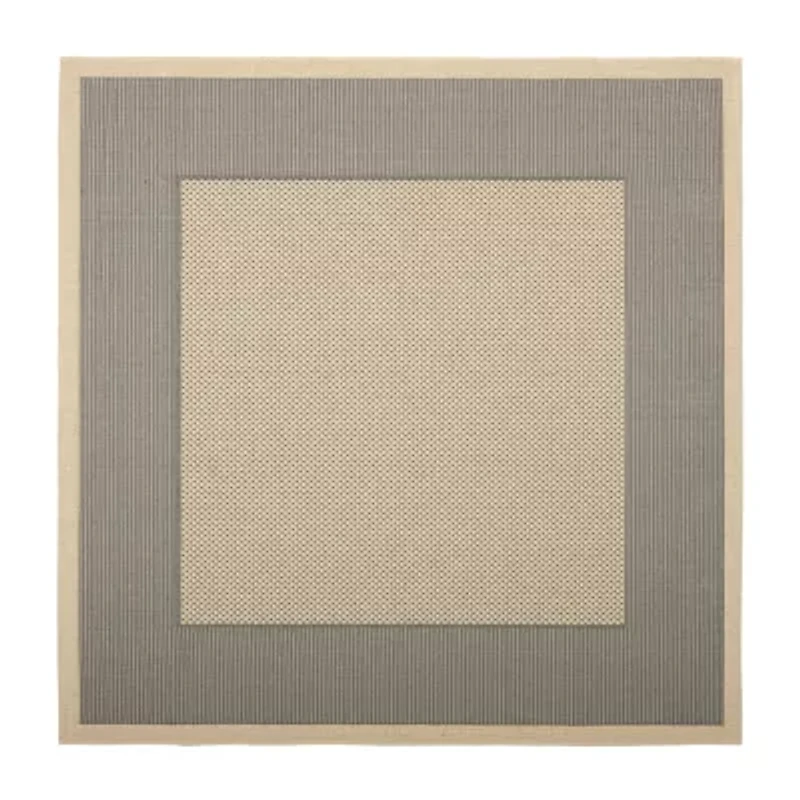 Safavieh Courtyard Collection Trina Bordered Indoor/Outdoor Square Area Rug