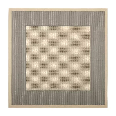 Safavieh Courtyard Collection Trina Bordered Indoor/Outdoor Square Area Rug