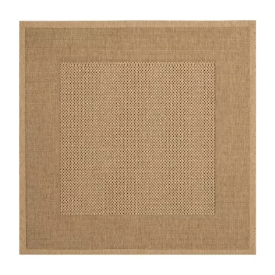 Safavieh Courtyard Collection Trina Bordered Indoor/Outdoor Square Area Rug