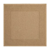 Safavieh Courtyard Collection Trina Bordered Indoor/Outdoor Square Area Rug