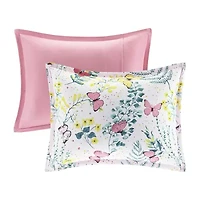 Intelligent Design Kids Caroline Butterfly Comforter Set with Sham and Decorative Pillow