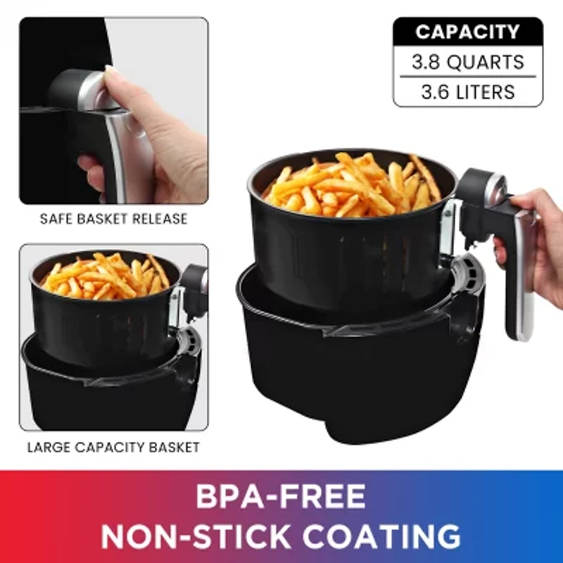 Total Chef Electric Air Fryer- 7 Cooking Presets- Digital Touch Controls