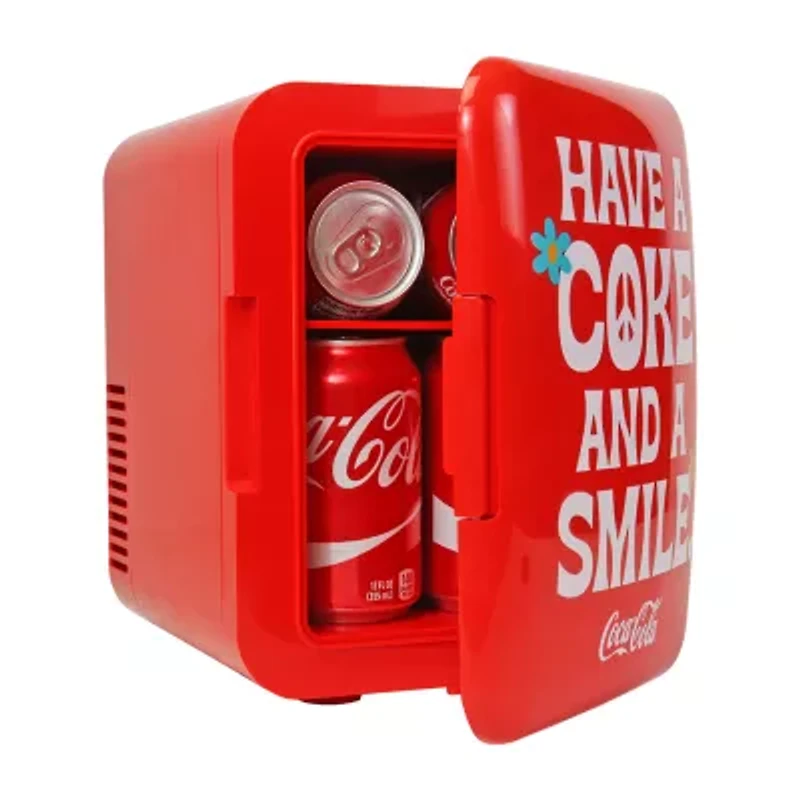 Coca-Cola Smile 1971 Series Mini Fridge 6 Can Cooler/Warmer