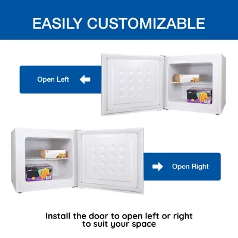 Koolatron Mini Upright Freezer- 1.2 cu ft (34L)- White- Flat Back