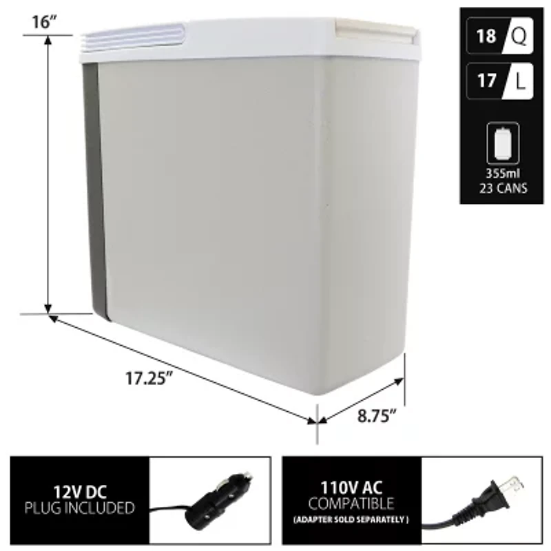 Koolatron Slim Compact P20 Thermoelectric Iceless 12V Cooler Warmer 17L