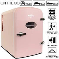 Koolatron 6 Can Retro Portable Mini Fridge