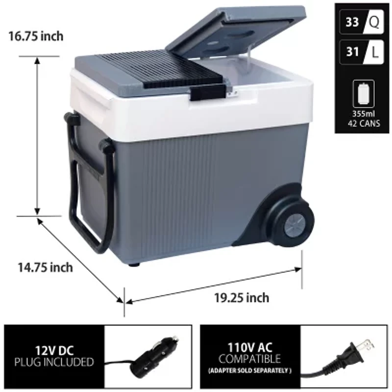 Koolatron Kargo Wheeler Thermoelectric Cooler Warmer 31L