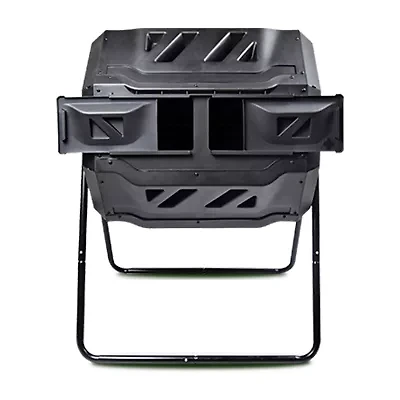 Koolscapes Dual Chamber Tumbling Composter 42 Gal (160L)- Black