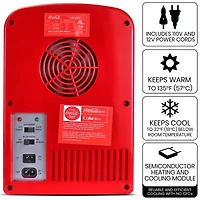 Coca-Cola 4L Mini Fridge/Warmer with Bluetooth Speaker 6 Can
