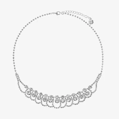 Monet Jewelry Timeless Silver Tone Womens 17 Inch Collar Necklace