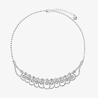 Monet Jewelry Timeless Silver Tone Womens 17 Inch Collar Necklace