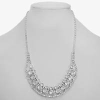 Monet Jewelry Timeless Silver Tone Womens 17 Inch Collar Necklace