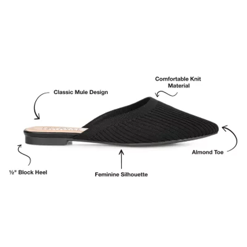 Journee Collection Aniee Womens Pointed Closed Toe Mules