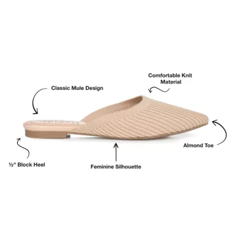 Journee Collection Aniee Womens Pointed Closed Toe Mules