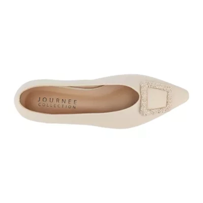 Journee Collection Elowen Womens Pointed Closed Toe Ballet Flats