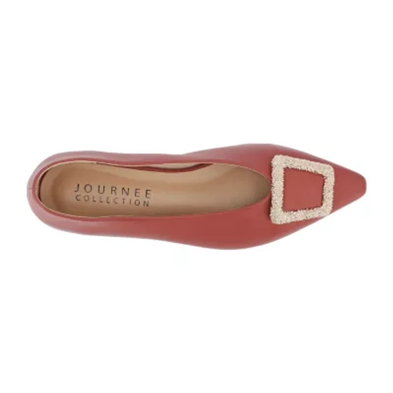 Journee Collection Elowen Womens Pointed Closed Toe Ballet Flats