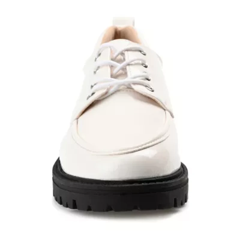 Journee Collection Zina-Wd Womens Moc Closed Toe Oxford Shoes Wide Width