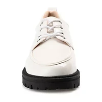 Journee Collection Zina-Wd Womens Moc Closed Toe Oxford Shoes Wide Width