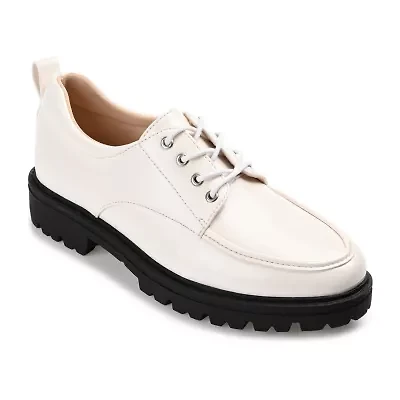 Journee Collection Zina-Wd Womens Moc Closed Toe Oxford Shoes Wide Width