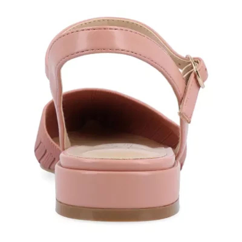 Journee Collection Ansley-Wd Womens Pointed Closed Toe Mary Jane Shoes Wide Width