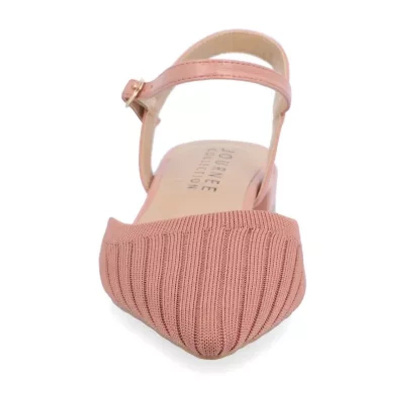 Journee Collection Ansley-Wd Womens Pointed Closed Toe Mary Jane Shoes Wide Width