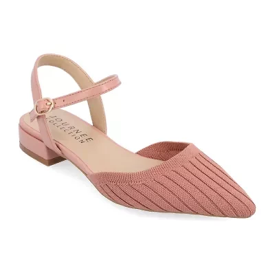 Journee Collection Ansley-Wd Womens Pointed Closed Toe Mary Jane Shoes Wide Width