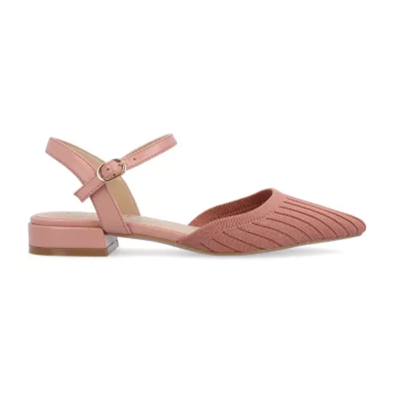 Journee Collection Ansley-Wd Womens Pointed Closed Toe Mary Jane Shoes Wide Width