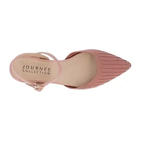 Journee Collection Ansley-Wd Womens Pointed Closed Toe Mary Jane Shoes Wide Width