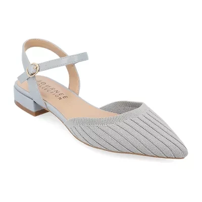 Journee Collection Ansley-Wd Womens Pointed Closed Toe Mary Jane Shoes Wide Width