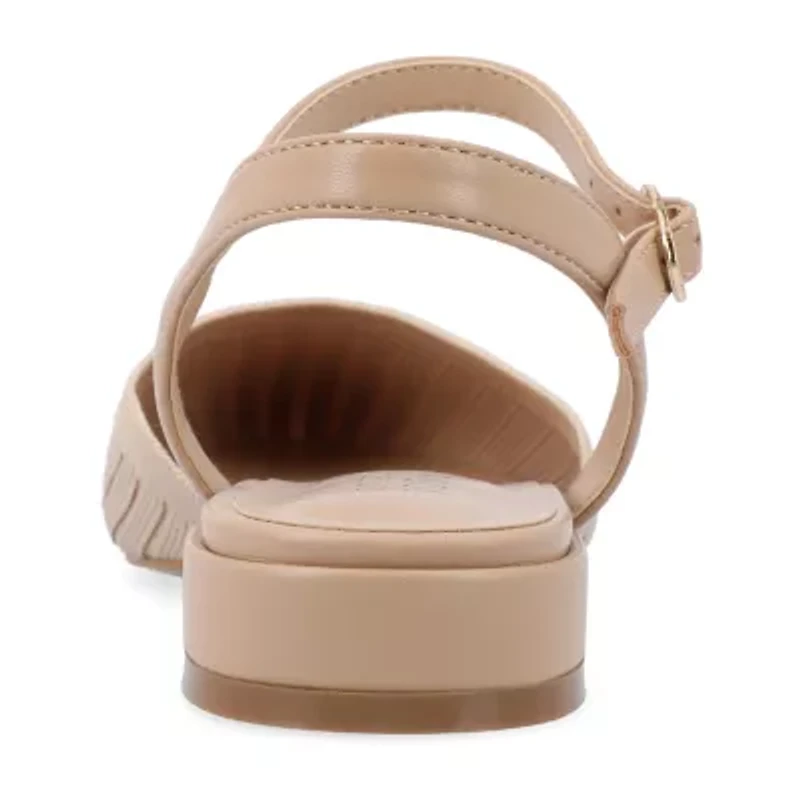 Journee Collection Ansley-Wd Womens Pointed Closed Toe Mary Jane Shoes Wide Width