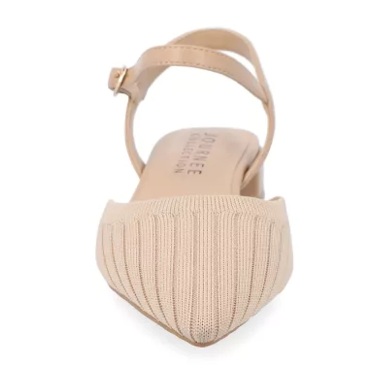 Journee Collection Ansley-Wd Womens Pointed Closed Toe Mary Jane Shoes Wide Width