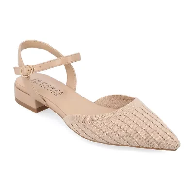Journee Collection Ansley-Wd Womens Pointed Closed Toe Mary Jane Shoes Wide Width